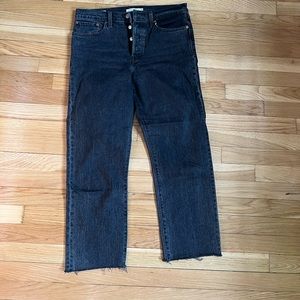Levi wedgie fit cropped straight jeans